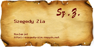 Szegedy Zia névjegykártya
